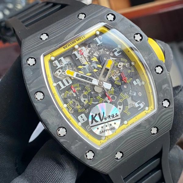 KV厂理查德米勒RM011 Yellow Storm黄色风暴一比一顶级精仿手表