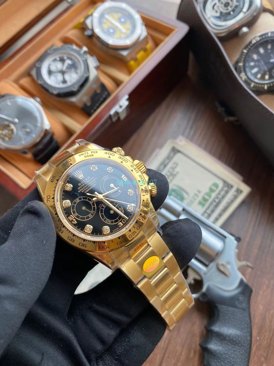 视频评测N厂劳力士超级4130迪通拿全金钻面超A高仿手表m116508-0008腕表 / R729