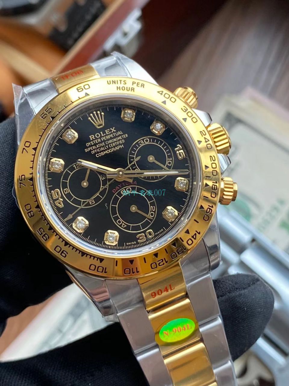 视频评测N厂劳力士超级4130迪通拿全金钻面超A高仿手表m116508-0008腕表 / R729