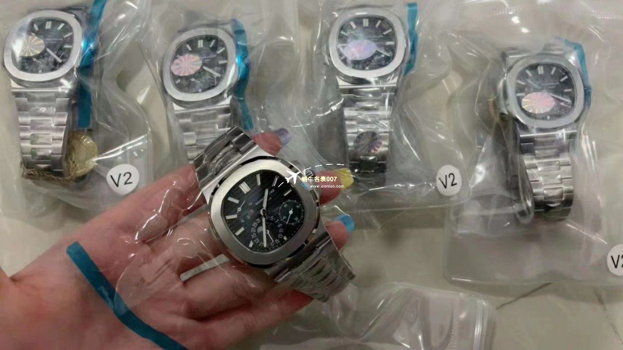PPF/ZF厂一比一顶级复刻手表百达翡丽V2真动能鹦鹉螺5712R-001，5712/1R-001金壳 / BD373