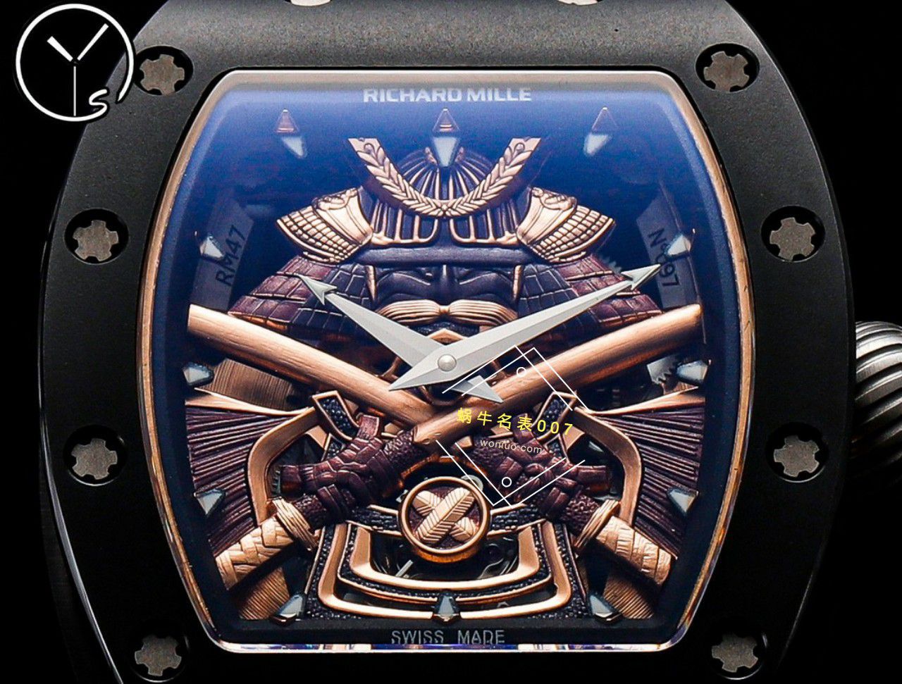 YS厂顶级复刻高仿理查德米勒RM47黑武士一体机真陀飞轮手表 