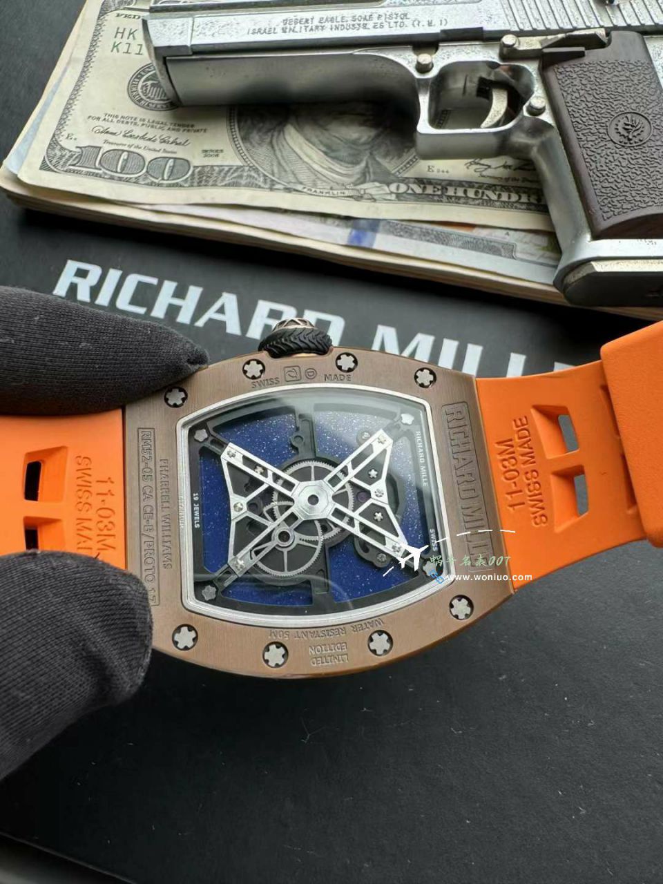 YS厂顶级复刻高仿手表RICHARD MILLE理查米尔（理查德米勒）男士系列RM52-05 PHARRELL WILLIAMS 陀飞轮腕表 / RM52-05