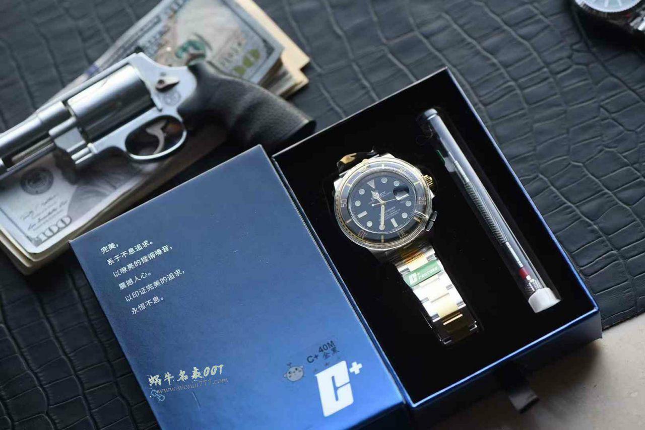 C+配重172克劳力士潜航者间金黑水鬼复刻高仿116613LN-0001黑盘腕表 / R939