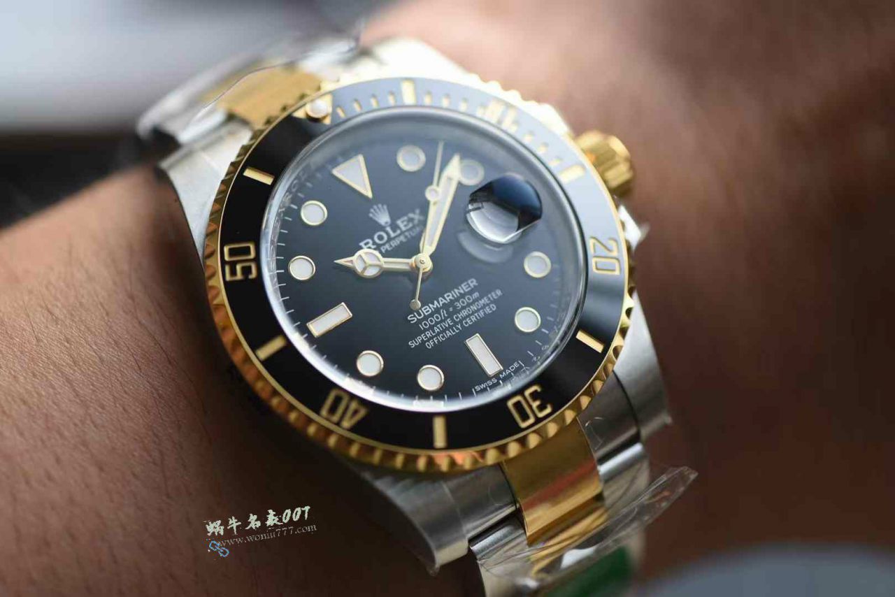C+配重172克劳力士潜航者间金黑水鬼复刻高仿116613LN-0001黑盘腕表 / R939