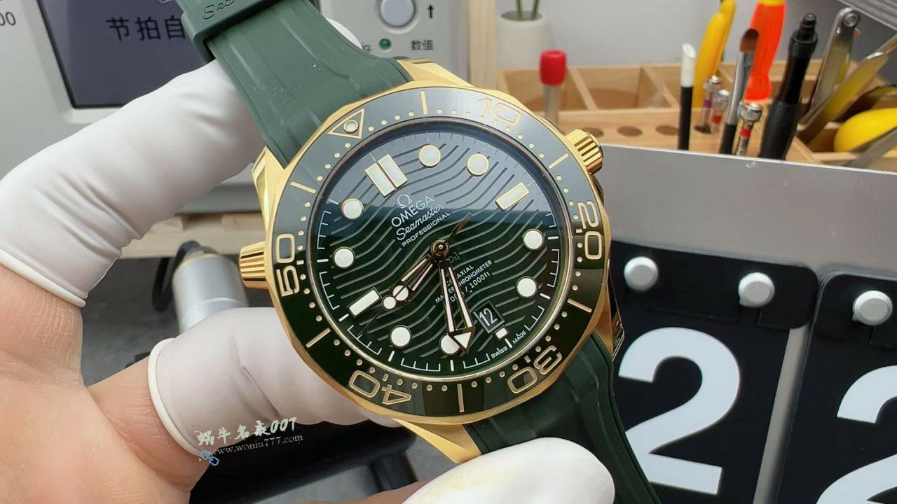 VS欧米茄海马300米青草绿广州复刻手表210.62.42.20.10.001腕表 / VS822