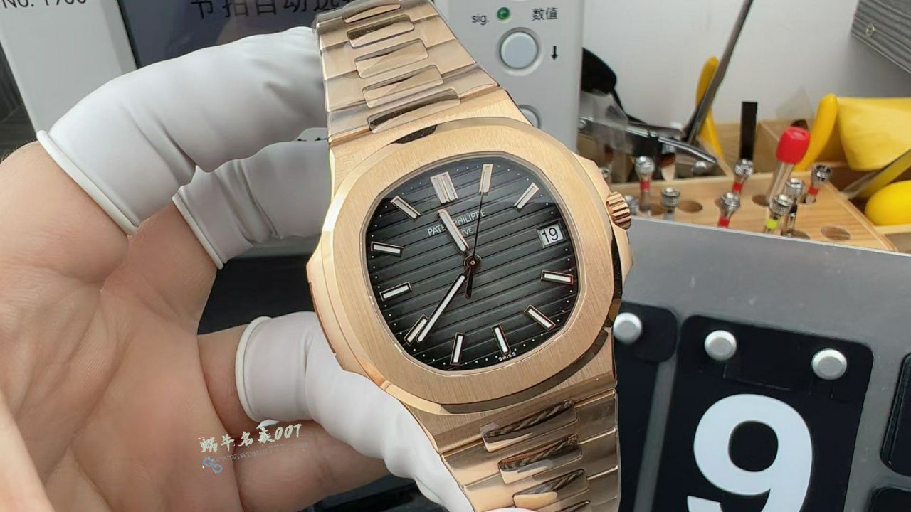 3K百达翡丽5711R 鹦鹉螺玫瑰金灰面一比一复刻高仿腕表 / BD513