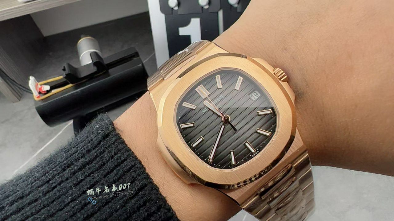 3K百达翡丽5711R 鹦鹉螺玫瑰金灰面一比一复刻高仿腕表 / BD513