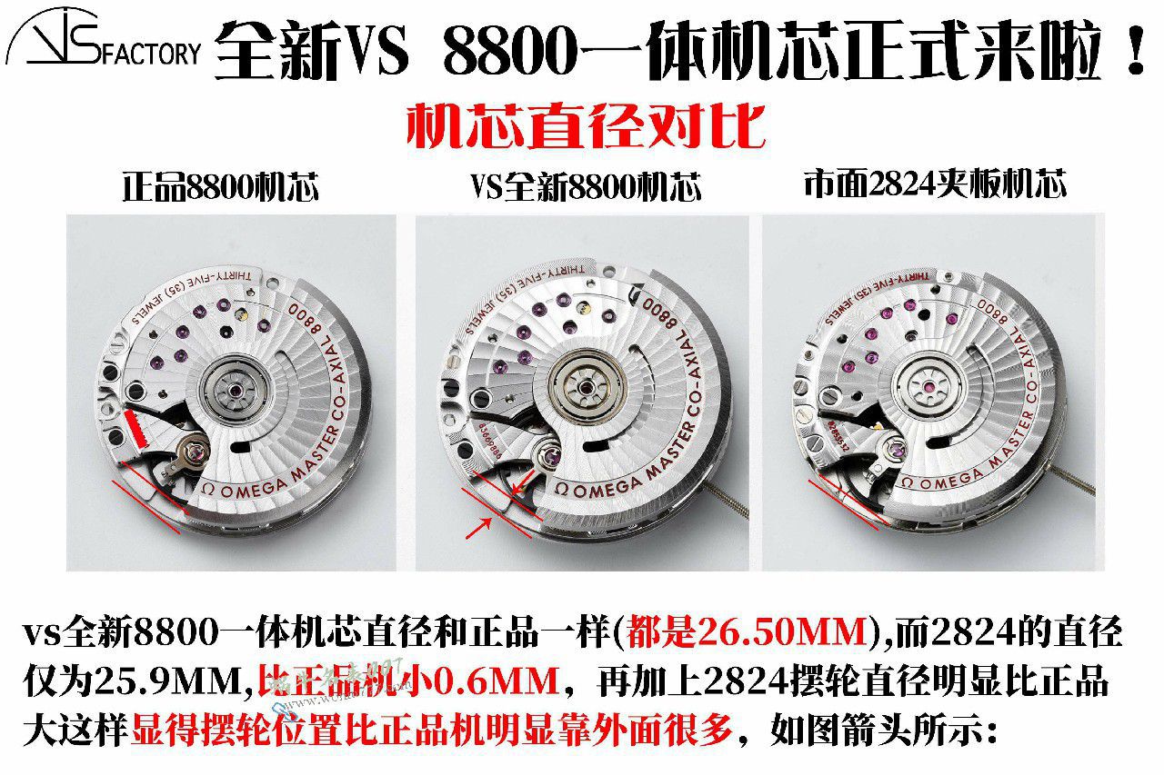 视频评测VS厂V4版本欧米茄无暇赴死210.90.42.20.01.001腕表 / VS830