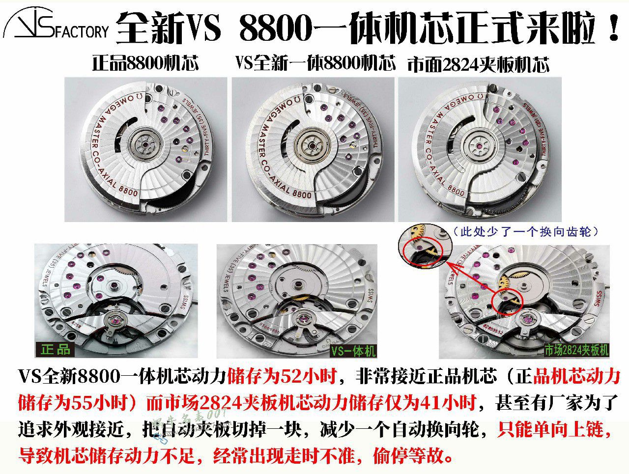 视频评测VS厂V4版本欧米茄无暇赴死210.90.42.20.01.001腕表 / VS830