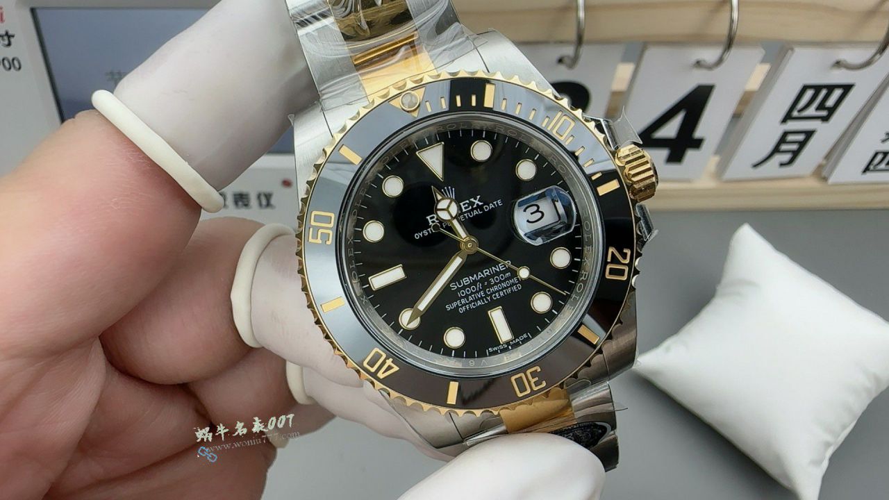 视频评测Clean C厂劳力士潜航者型顶级复刻手表116613LN-0001间金黑水鬼 / R981