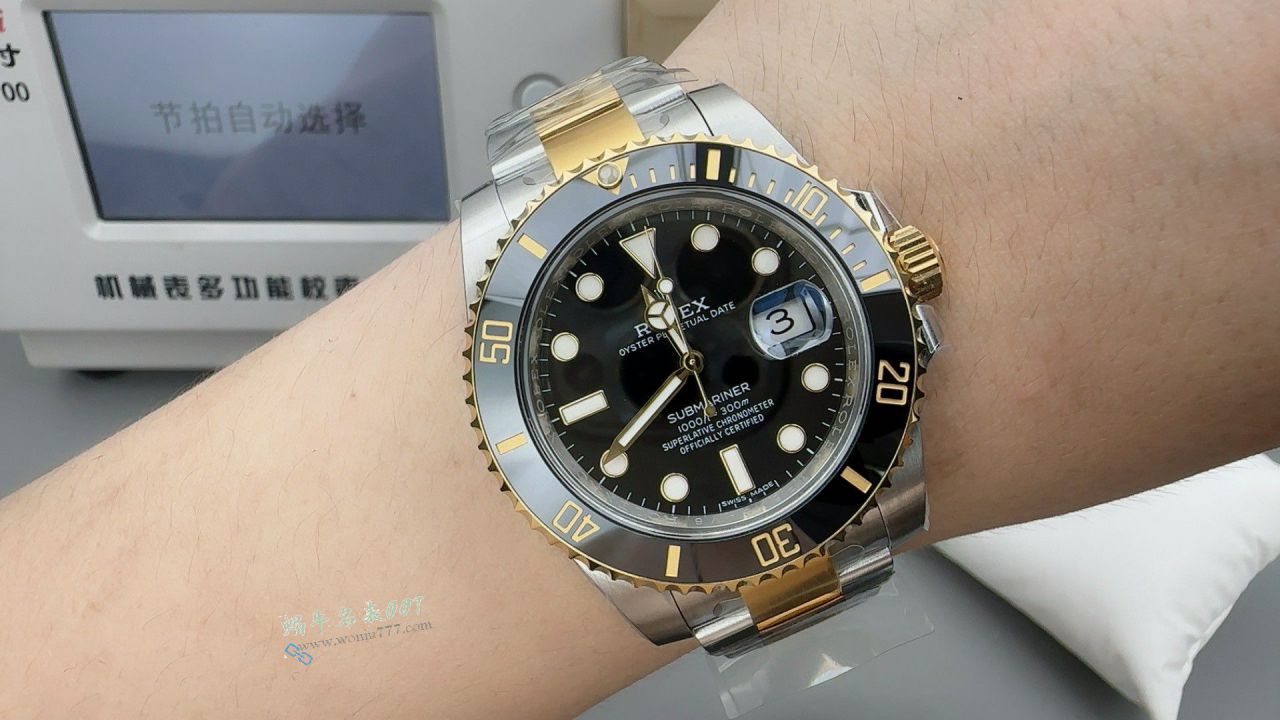 视频评测Clean C厂劳力士潜航者型顶级复刻手表116613LN-0001间金黑水鬼 / R981