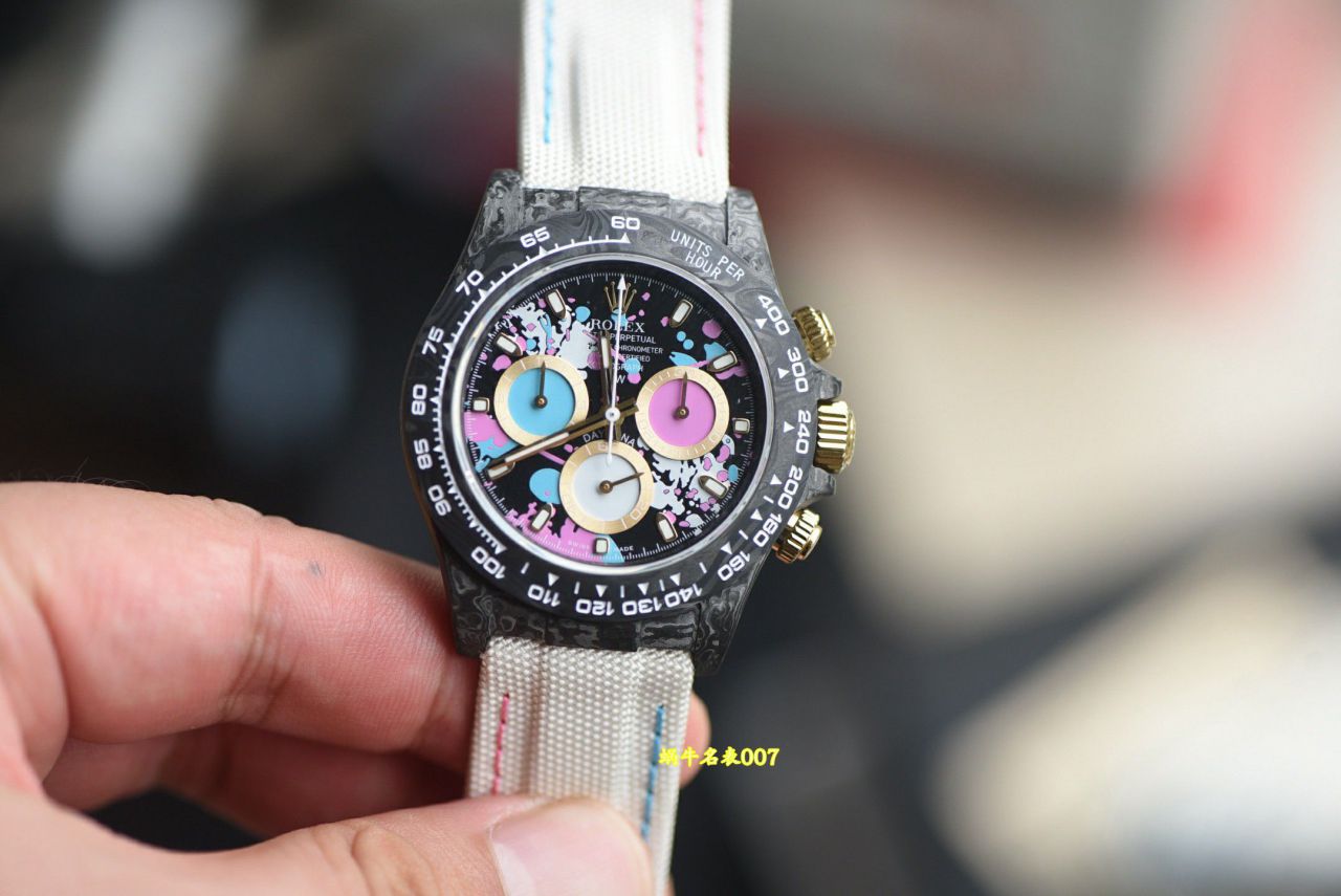 N厂行业最高版本Diw定制版ROLEX劳力士迪通拿全碳纤维壳腕表 / R988