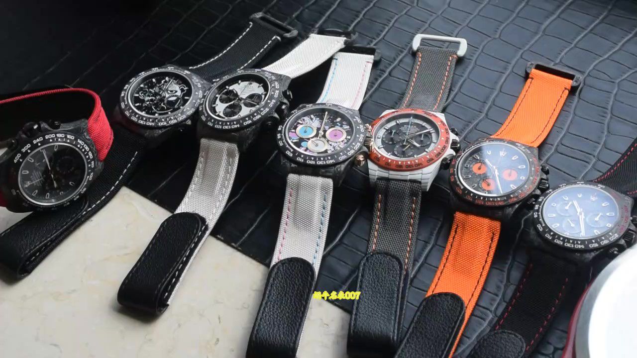 N厂行业最高版本Diw定制版ROLEX劳力士迪通拿全碳纤维壳腕表 / R991
