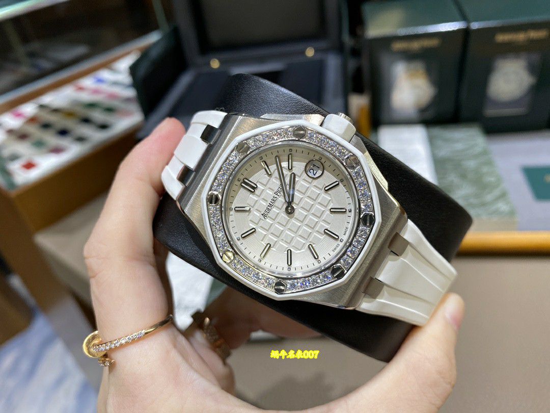 高端稀有品原单品质真钻女表爱彼皇家橡树离岸型复刻67540OK.ZZ.D010CA.01腕表 / AP367