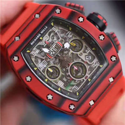 【独家视频测评RM一比一超A高仿手表】理查德.米勒男士系列RM 011 RED QTPT红碳纤维腕表