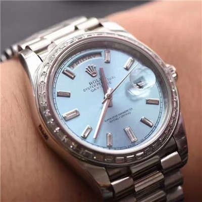 【EW厂1:1复刻手表】劳力士星期日历型系列228396TBR蓝盘腕表