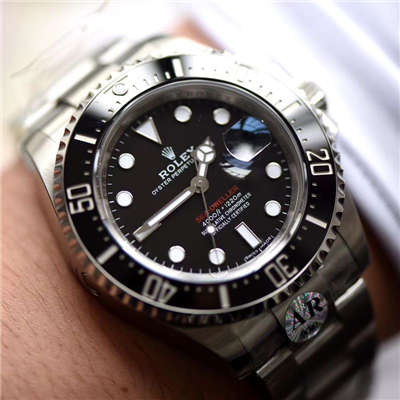 【独家视频评测AR一比一超A高仿手表】劳力士ROLEX海使型系列Rolex Sea-Dweller 50周年126600 单红43毫米腕表