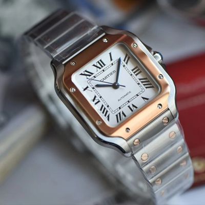 【V6厂官网超A高仿手表】卡地亚山度士系列W2SA0007（中号）腕表超A复刻手表